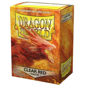 Immagine di Dragon Shield Matte Art Sleeves - Clear Red (100 Sleeves)