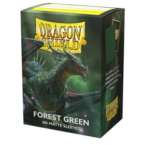Immagine di DRAGON SHIELD DUAL STANDARD SIZE MATTE SLEEVES - FOREST GREEN (100 SLEEVES)