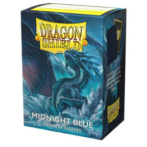 Immagine di DRAGON SHIELD DUAL STANDARD SIZE MATTE SLEEVES - MIDNIGHT BLUE (100 SLEEVES)