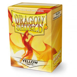 Immagine di Dragon Shield Standard Sleeves - Matte Yellow (100 Sleeves)