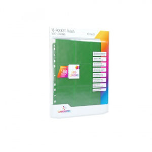 Immagine di Gamegenic - Sideloading 18-Pocket Pages 10 pcs pack Green