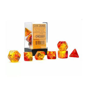Immagine di GEMINI POLYHEDRAL TRANSLUCENT RED-YELLOW/GOLD 7-DIE SET