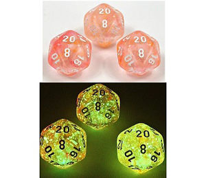 Immagine di NEBULA POLYHEDRAL SUPERNOVA/WHITE LUMINARY 7-DADI SET – LAB DICE 4