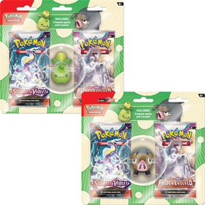 Immagine di Pokemon - Blister 2 Bustine + 1 Mini Action Figure "Gomma" Italiano