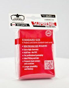 Immagine di ULTIMATE GUARD Supreme Sleeves matte red (80)