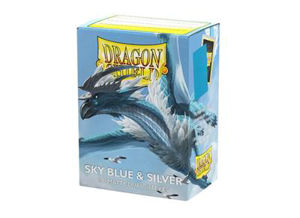 Immagine di Dragon Shield Sleeves - Standard size - Matte Dual - Sky Blue & Silver (100 Sleeves)